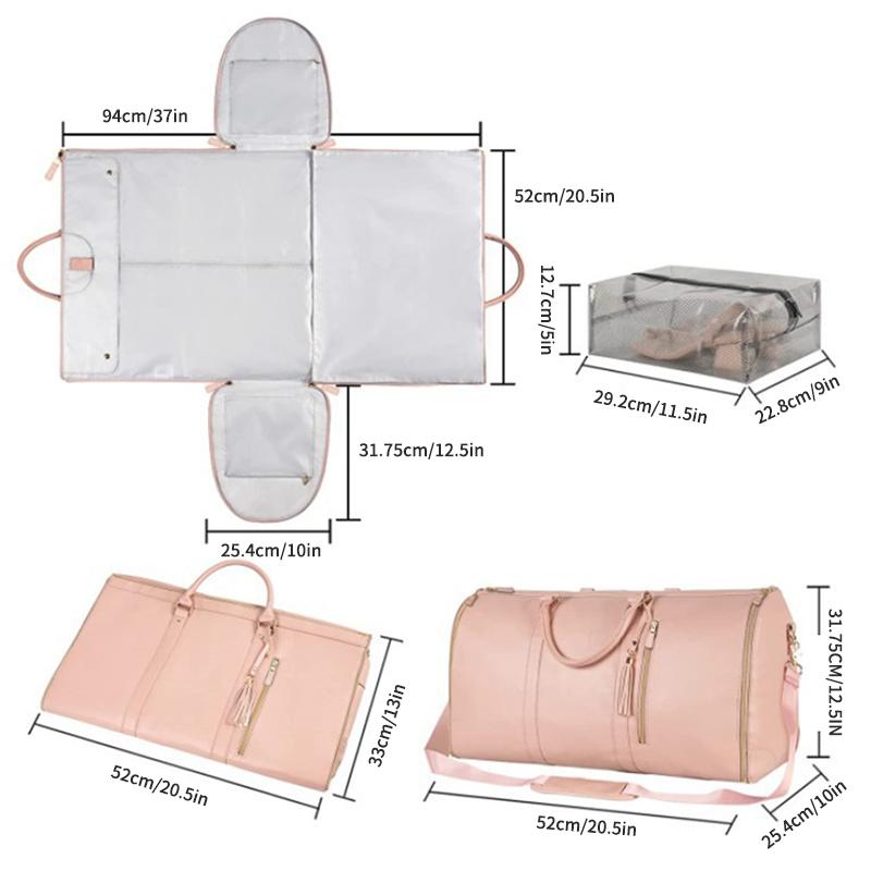 Extra Large Luggage Travel Bag Waterproof Leather Handheld Folding Luggage Outdoor Fitness Bag Multi Functional Storage Bag