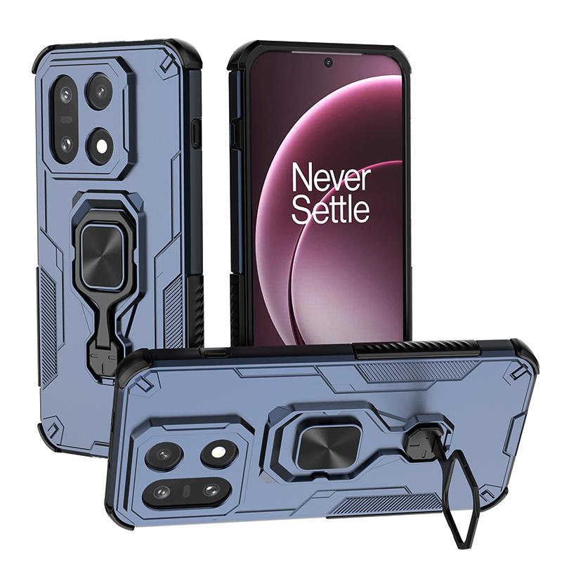 KEYSION Shockproof Armor Case for OnePlus 15 5G Silicone+PC Upright Metal Live Ring Stand Phone Back Cover for One Plus 1+ 15