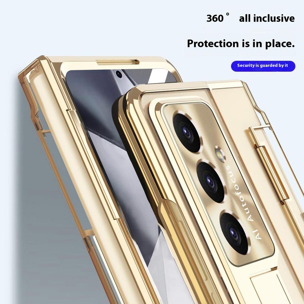 For Samsung Galaxy Z Fold7 5G Case Kickstand Hard PC Phone Cover with Screen Film/Stylus