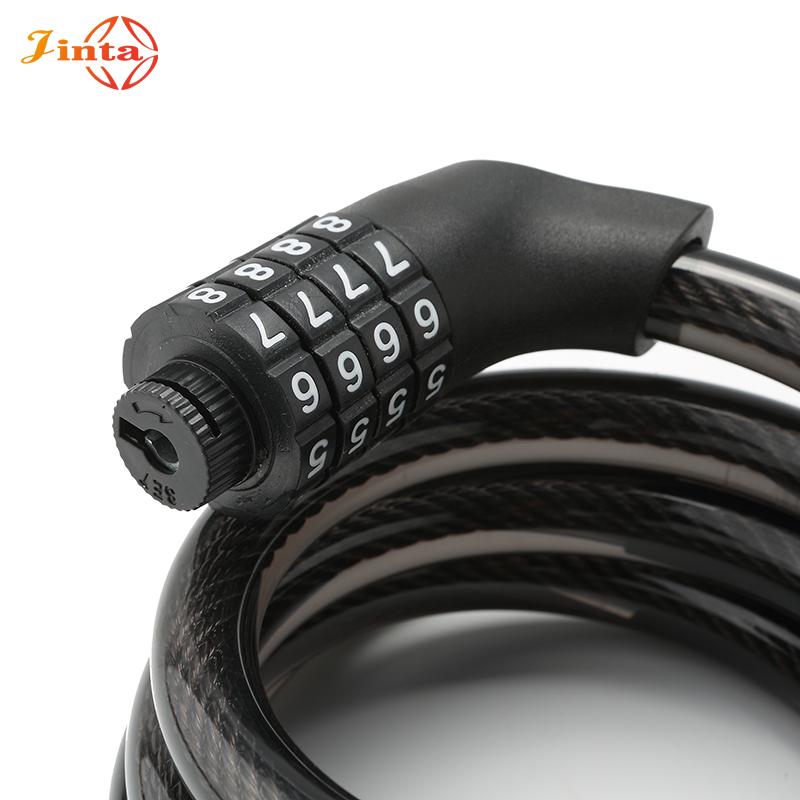 Jinta Hot Selling 1200mm Combination Cable Wire Lock Motorcycle Electric Scooter Lock Anti-Theft Bike Cable Lock