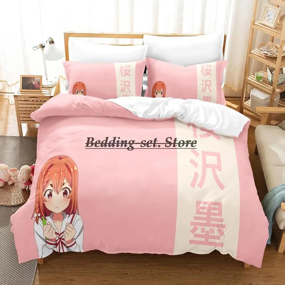 Comfortable Anime Print Bedding Set With Duvet Cover And Pillowcases Single Twin Full Queen King Sizes For All Ages