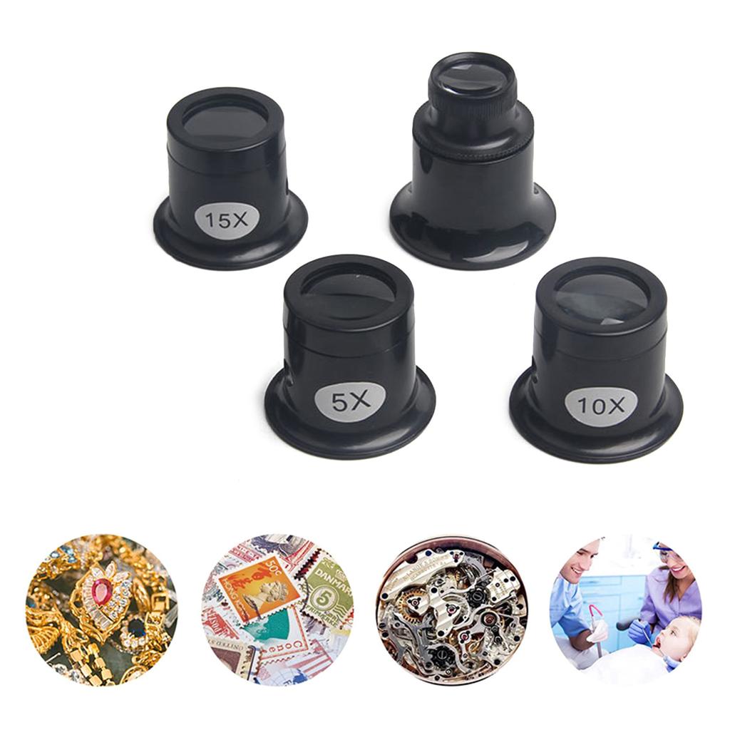Jewelers Loupe Portable Monocular Magnifier Experimental Tools Magnifying Glass Jewelry Tools for Eye Magnifier Lens