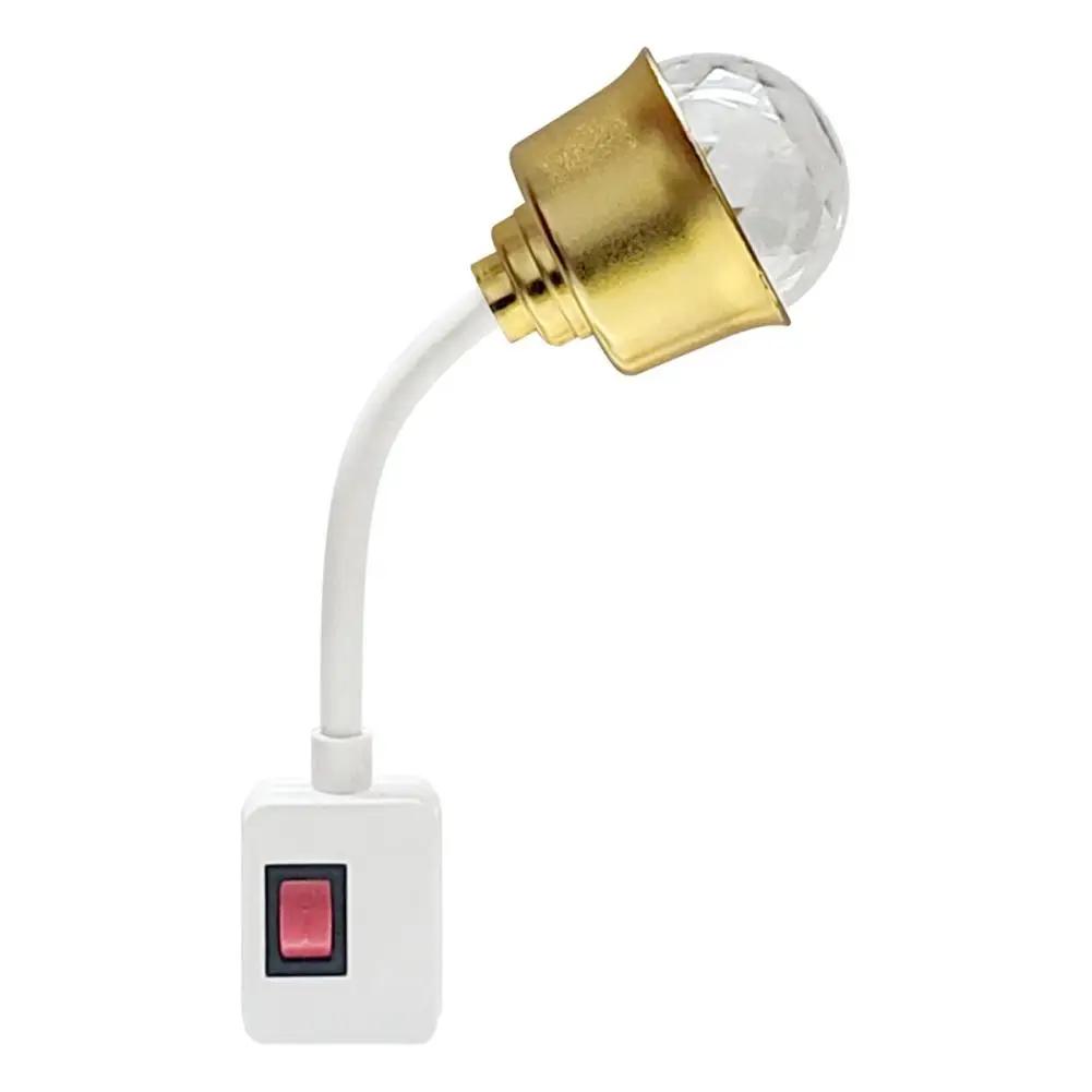 

E27 Socket Direct Plug-in Rotary Lamp Dynamic RGB Light Steering Projection Hose Table E27 Lamp Swivel Head Lever Bulb N3O5