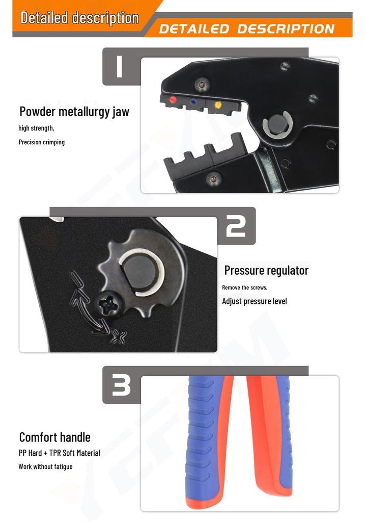 YF Series Cold Press Terminal Crimping Pliers for Copper Lug and Plug Terminal