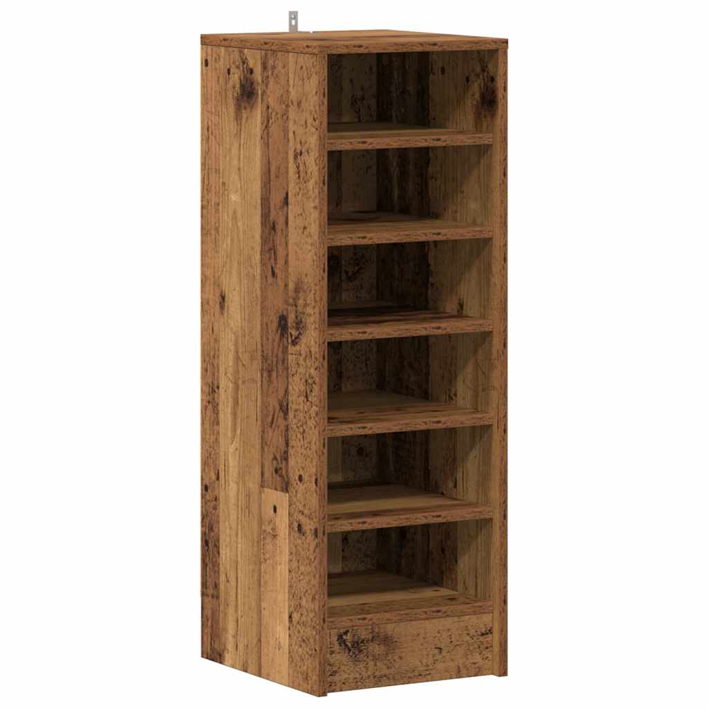 Shoe Cabinet with Rustic Wood Look 32 x 35 x 92 cm Engineered Wood
