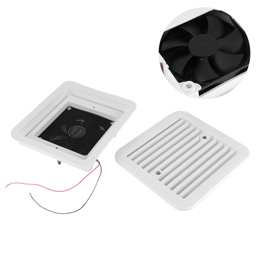12V Side Air Vent Ventilation Exhaust Blade Fan Low Noise for Car RV Trailer SUV Caravan