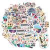 35pcs Cartoon French Landmarks Stickers Playful France Paris Stationery Stickers French Landmarks DIY Stickers For Notebook