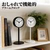 SUOKOMR Table Clock, Alarm Clock, Desk Clock, Metal, Easy To Read, Nordic Style, Stylish, Simple, Continuous Second Hand, Silent Alarm, Battery Operat