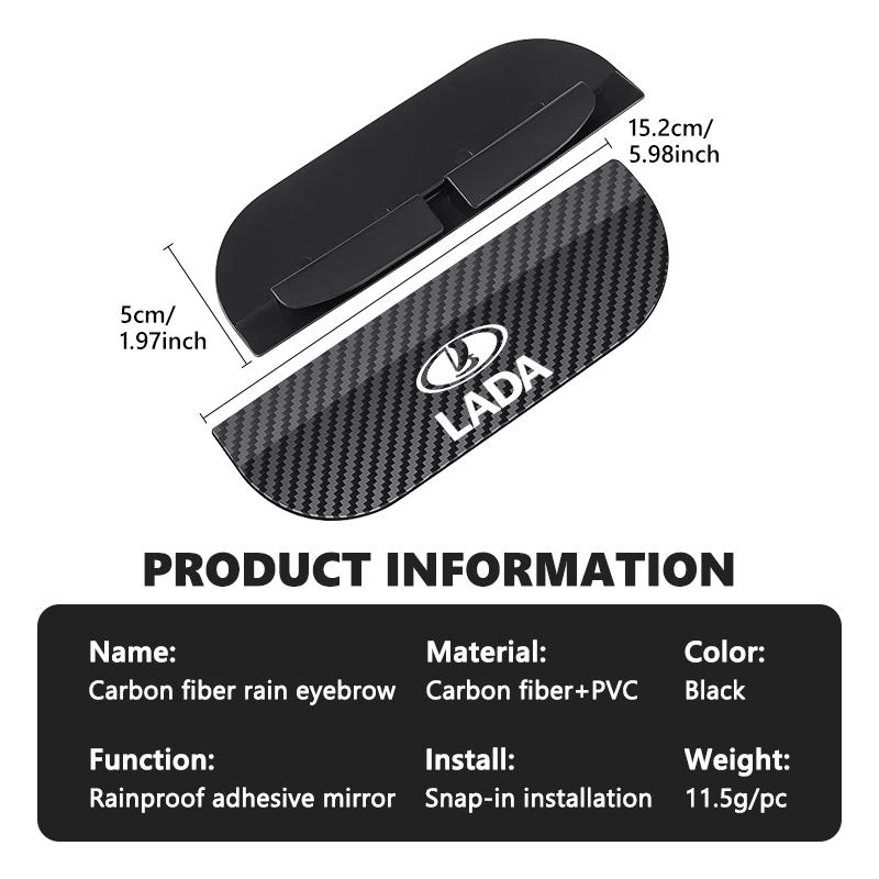 2pcs Car Rearview Mirror Rain Eyebrow Sun Shade Cover Protector For Lada Largus Priora Vesta Niva Samara Kalina Xray Granta