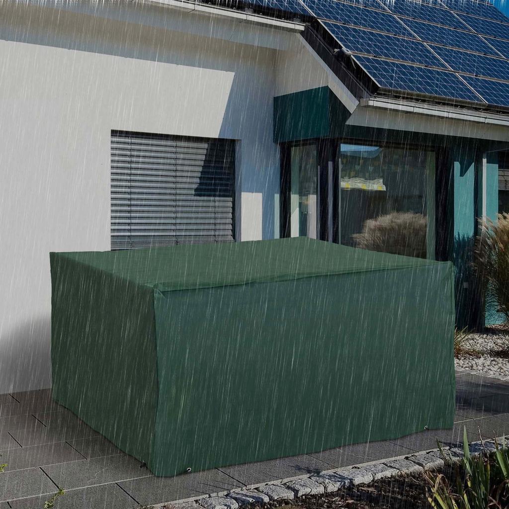 Protective Cover Covering Cover Hood for Garden Furniture 600D Oxford Green 135 x 135 x 75 cm