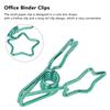 100pcs Star   Clips for Student Cute Cartoon Strong Clamping Force Sturdy Metal Paper Clamps for Account Tickets
