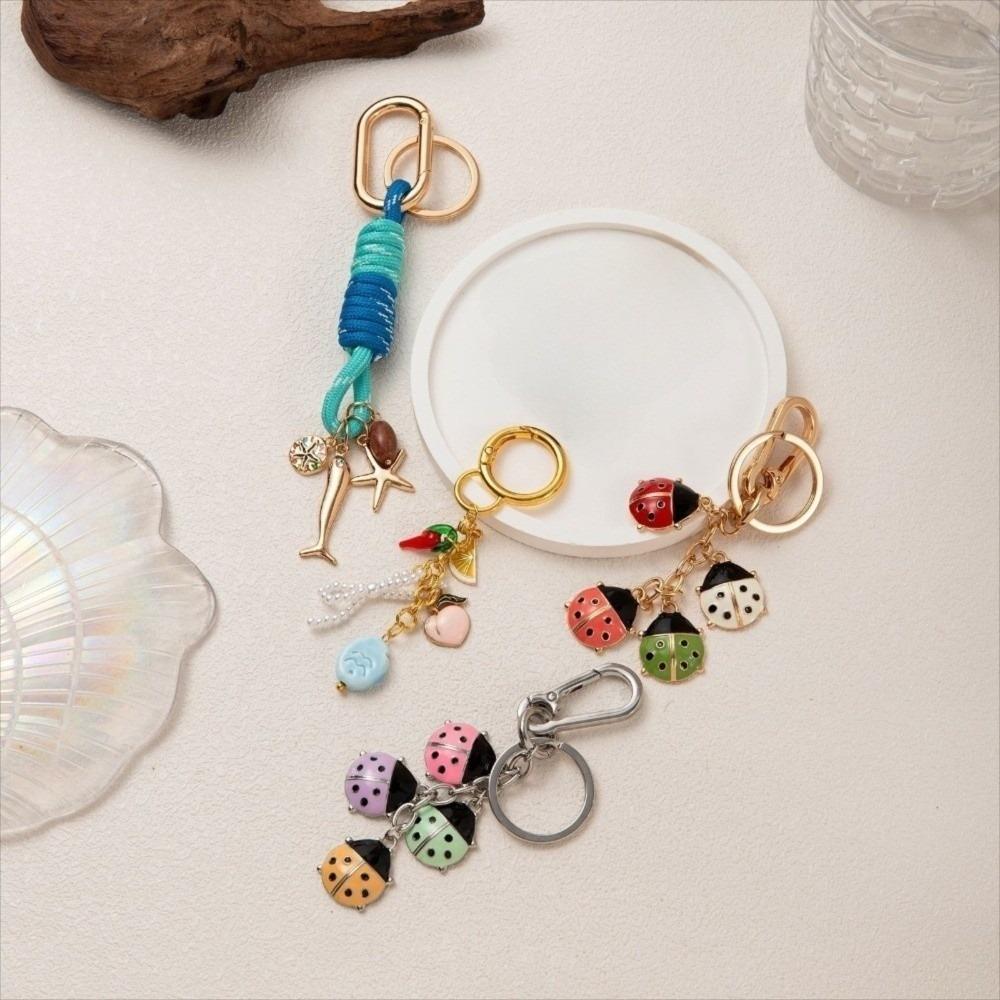 Unique Small Fish Key Chain Elegant Bag Pendant Creative Braided Rope Bag Charm Gift