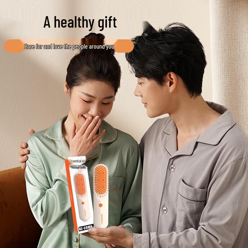 HEZHENG Essential Oil Atomizing Massage Comb CN Plug (adapter Included)