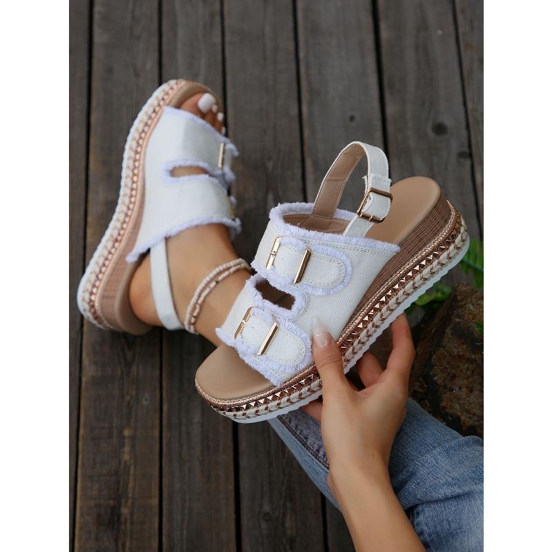 

Niche retro slippers women s summer wear new casual women s platform sandals new beach sandals 36 білий