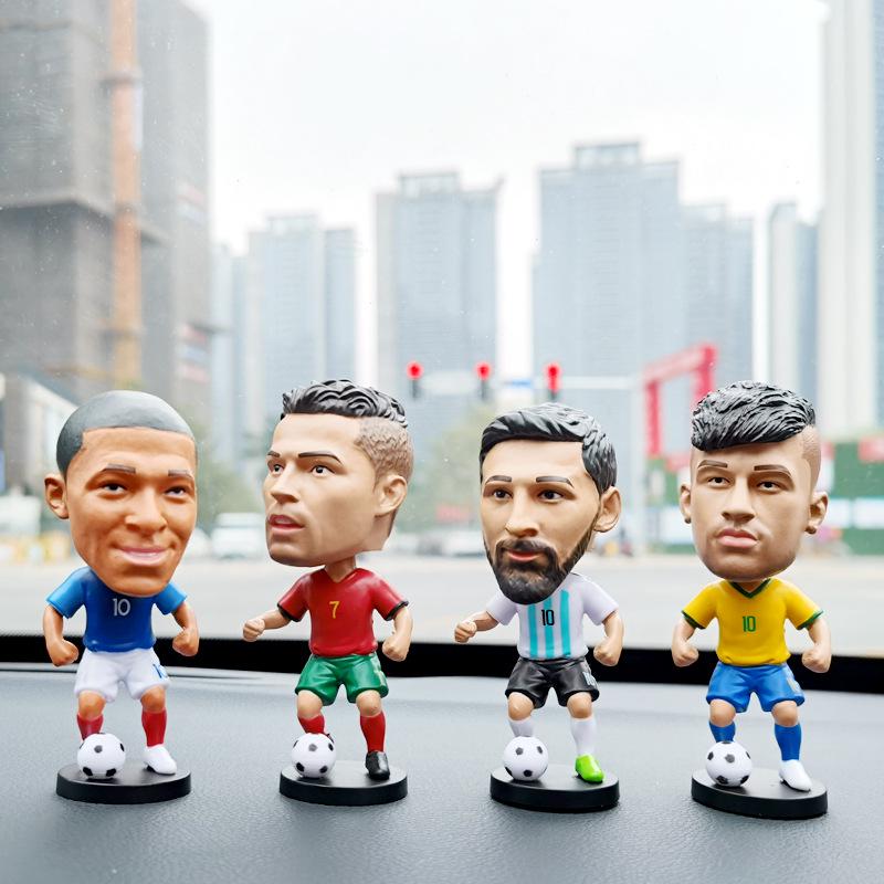 CR7 & Neymar Bobblehead Doll - Football Star Car Ornament Gift for Boys