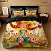 Springtime Fantasy Custom Name Pattern Bedding Quilt Set Quilt Cover Pillowcase Home Gift(1 * duvet cover + 2 * pillowcase, without core)