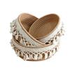 Round Tassel Cotton Rope Storage Basket Set - Country Style, Three-Piece Woven Clutter Organizer