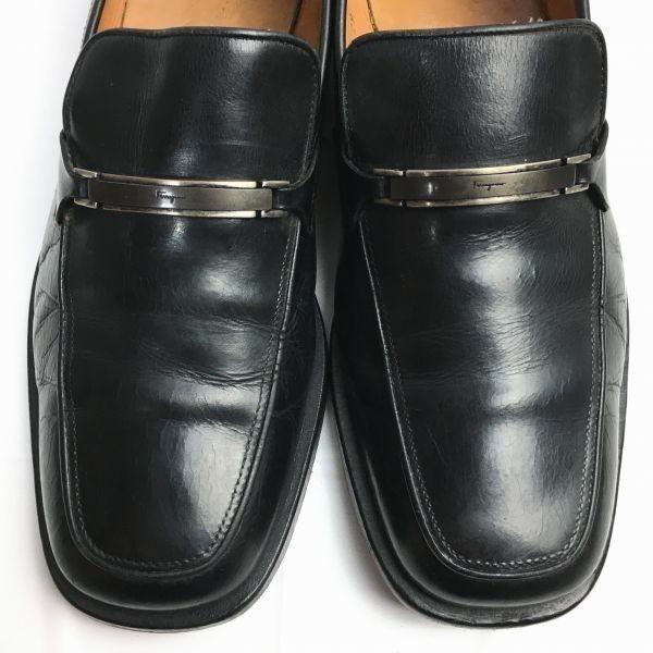 Salvatore Ferragamo Pantofi Business Loafer Slip-On Made in Italy Negru Mărimea 6.5EEE (24.5-25.0) a bărbaților(FOLOSIT)