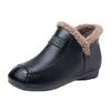 Winter soft leather non-slip mother shoes comfortable soft sole velvet elderly cotton shoes soft leather shoes winter women's shoes fashion boots