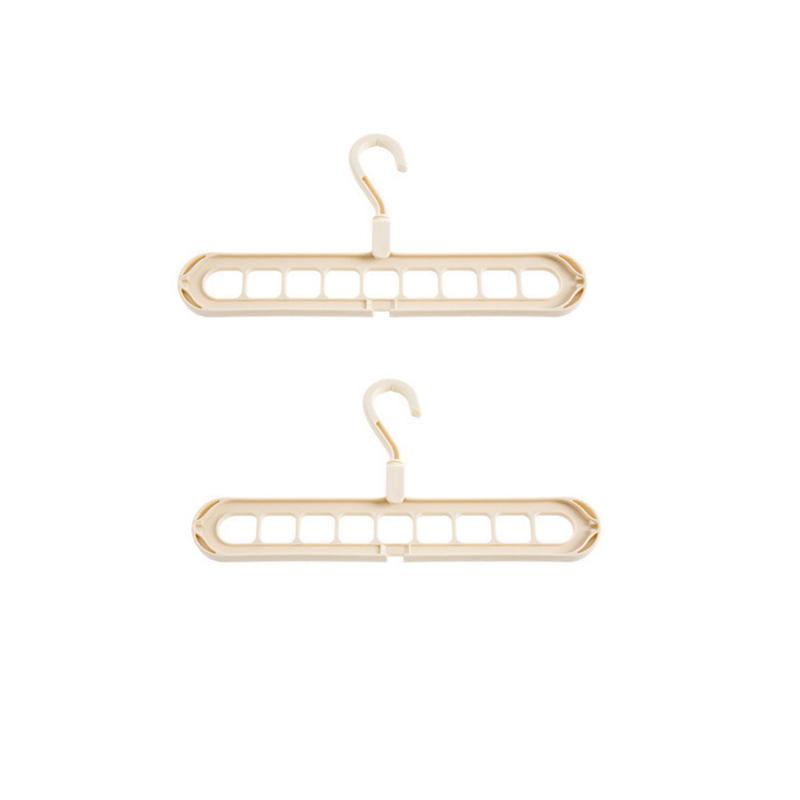 2 Stück Multifunktionaler Neun-Loch Kleiderständer, Haushaltskleideraufhängung, Faltbarer Drehbarer Kleiderständer, Schlafzimmeraufbewahrung