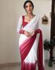 Trending Indian Ready To Wear White Georgette Saree