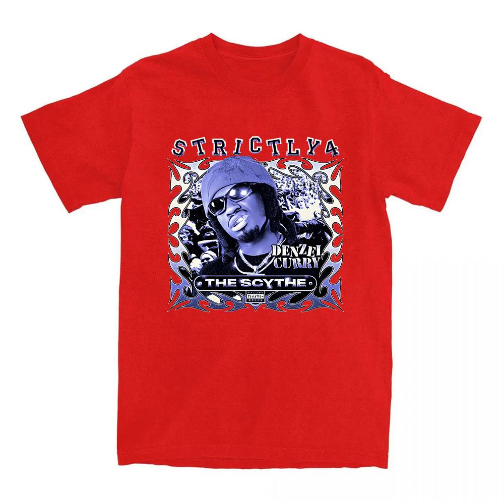 Denzel Curry Strictly 4 The Scythe T-shirt Summer Short Sleeve Cotton Female Tshirts Unisex Streetwear Rapper Design Print Tees
