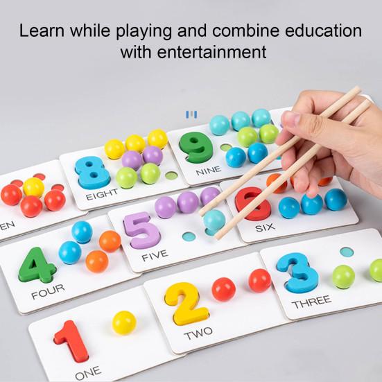 1 Sada Aritmetická Matematická Hračka Sada s Korálky Hůlky Lžíce Silikonová Miska Učení Čísel Korálky Počítání Třídění Batolata Chlapci Dívky Vzdělávací Hračka