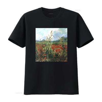 Green Ears of Wheat Vincent Van Gogh T Shirt Unique Art Print for Fashion Lovers Vintage Washed Streetwear Comfortable Fashion