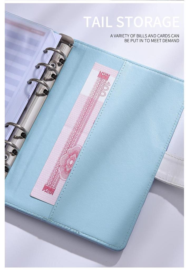 A6 Macaron Handy Notizbuch: PU-Leder Umschlagmappe & Bargeld-Organizer