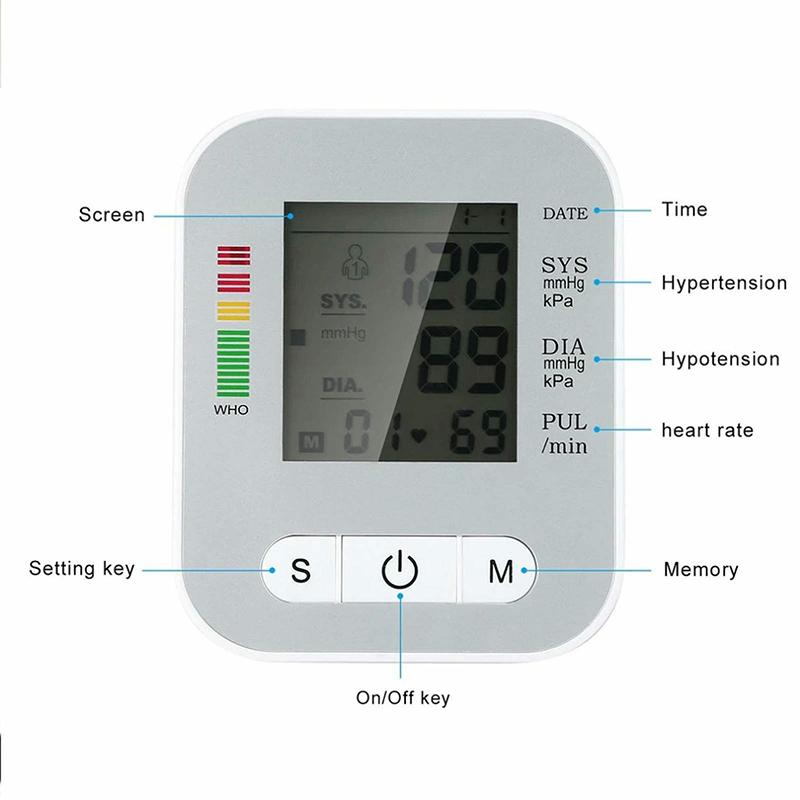 Cyfrowy Automatyczny Elektroniczny Inteligentny Ciśnieniomierz Maszyna Mankiet na Ramię
