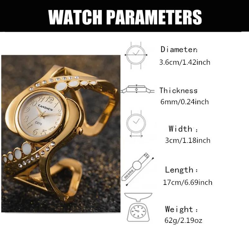 Luxus Damen Armreif Armbanduhr Damen Elegante Quarzuhr Weiblich Strass Mode Uhr Mädchen Armbanduhr Saati Relojes