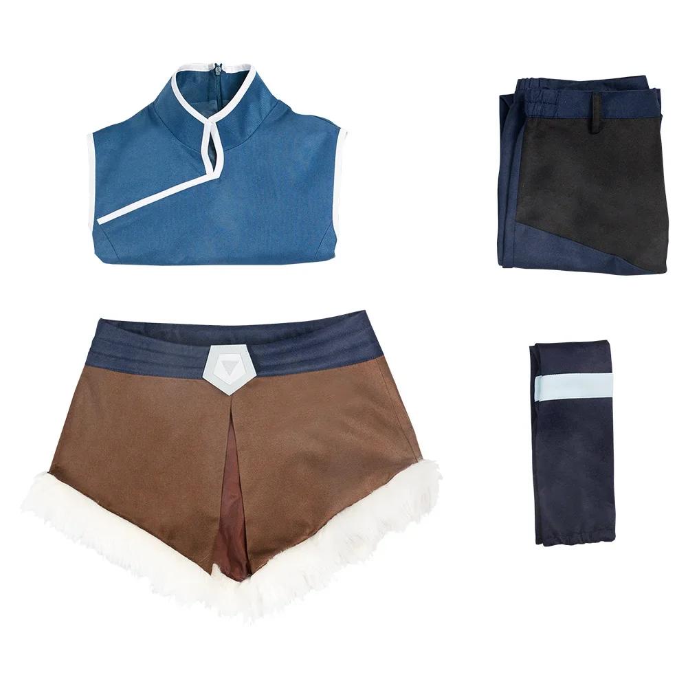 La Leggenda di Korra Stagione 4 Costume Cosplay Taglia Adulto Avatar Korra Outfit per Uomini e Donne