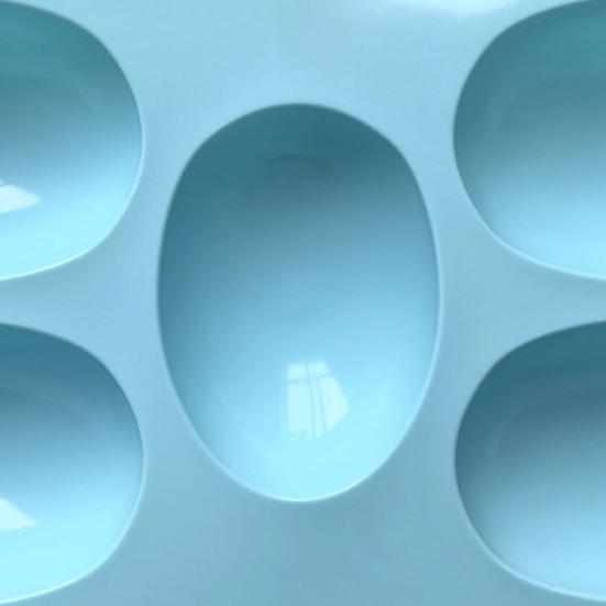 Easter Egg Silicone Mold 5 Cavity Egg Shape Easter Baking Mold Non-Stick Chocolate Mold Freezer Safe Mold for Jelly Ice Cream Candy Dessert