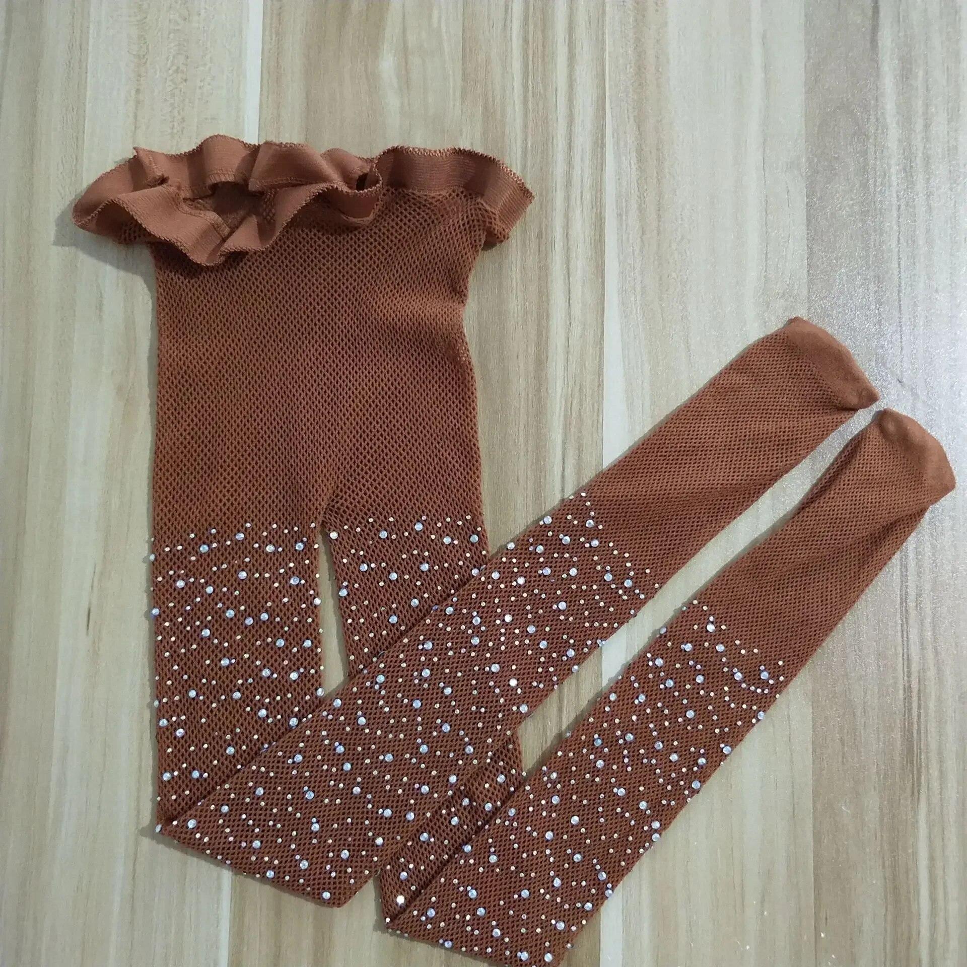 

Белые, черные колготки со стразами, летние сетчатые колготки для маленьких девочек, модные ажурные чулки, полые кружевные носки L