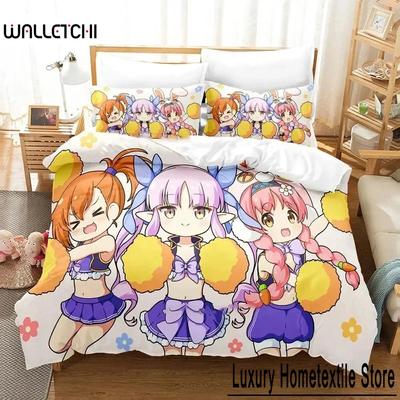 Anime Game Princess Connect! ReDive Bedding Set Duvet Cover Bed Set Quilt Cover Pillowcase Comforter King Queen Size Boy Adult