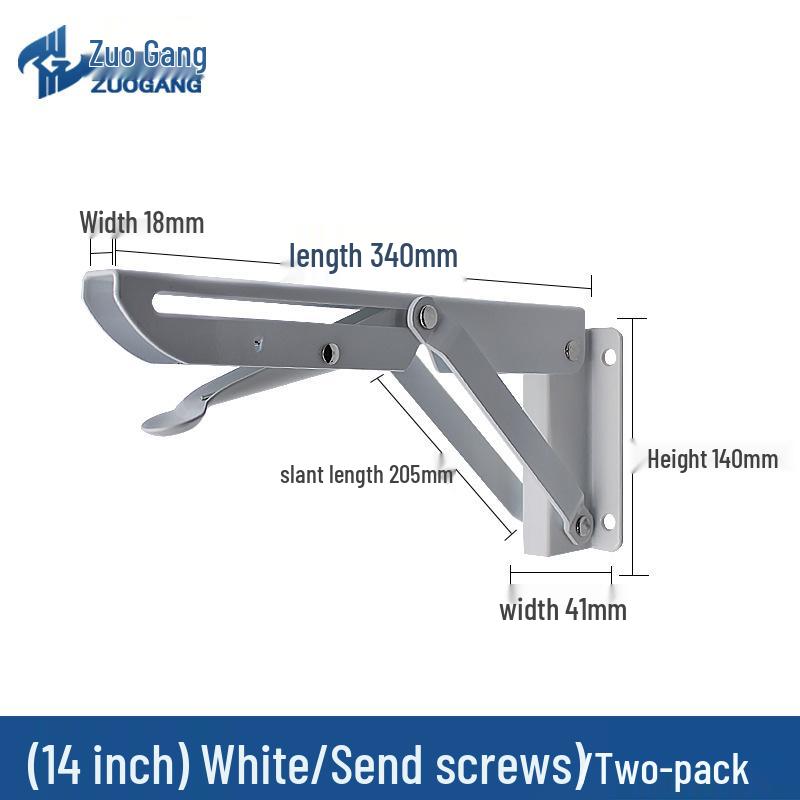 Stainless Steel K-Type Folding Triangular Wall-Mounted Shelf Bracket