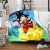 1pz Coperta in Flanella con Stampa Son Goku, Alta Qualità per Tutte le Stagioni, Decorazione per la Casa, Calore e Comfort, Perfetta per Regali di Natale