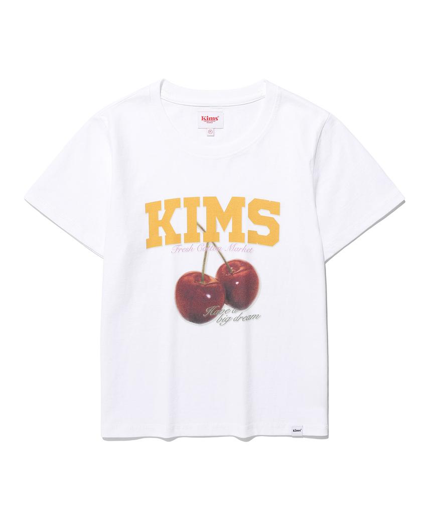 Kimseupeulesikoteunmakes Fresh Cherry Tee White