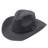 Cowboy Straw Hat With Wide Brim For Summer Outdoor Sunshade And Casual Wear