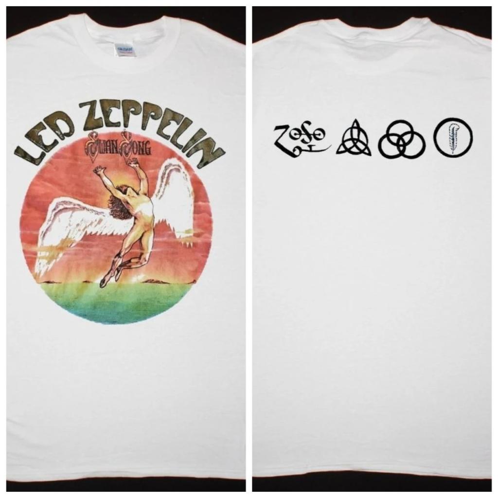 Led Zeppelin Icarus Logo Graphic Unisex Cotton 2026 Summer New Men Rock Style Fashion Streetwear T-shirt Streetwear Harajuku Fashion Oversized Top