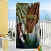 Gothic Illustrations Personalized Name Beach Towel Super Soft Microfiber Quickdry Fabric