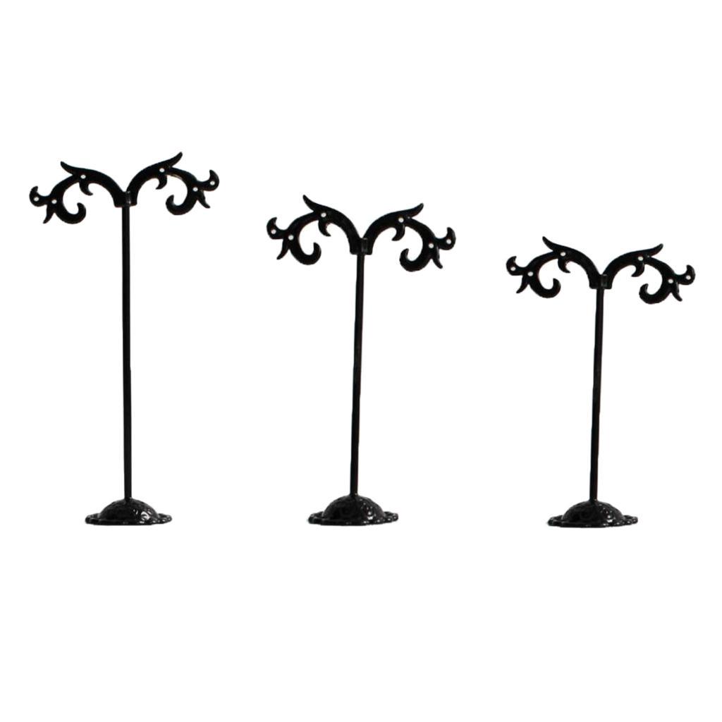 3x Iron T Bar Earring Necklace Jewelry Display Stand Rack