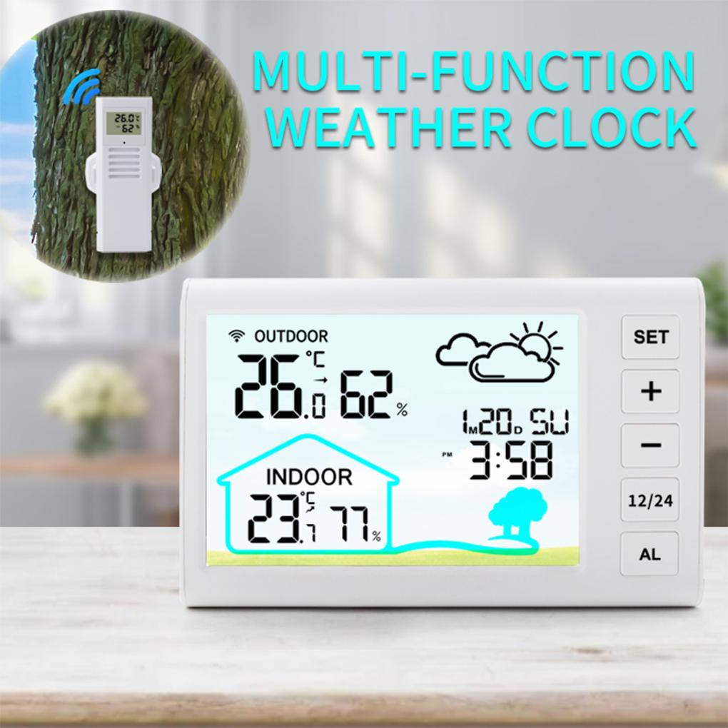 Wireless Weather Station Thermometer For Indoor Outdoor Temperature And Humidity Outdoor Thermometer