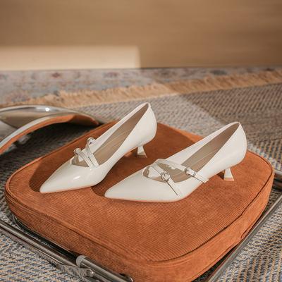 Fashion Pointed High Heels Women's Thin Heels Shallow Mouth Single Shoes Autumn Design Sense Temperament Celebrity High Sense