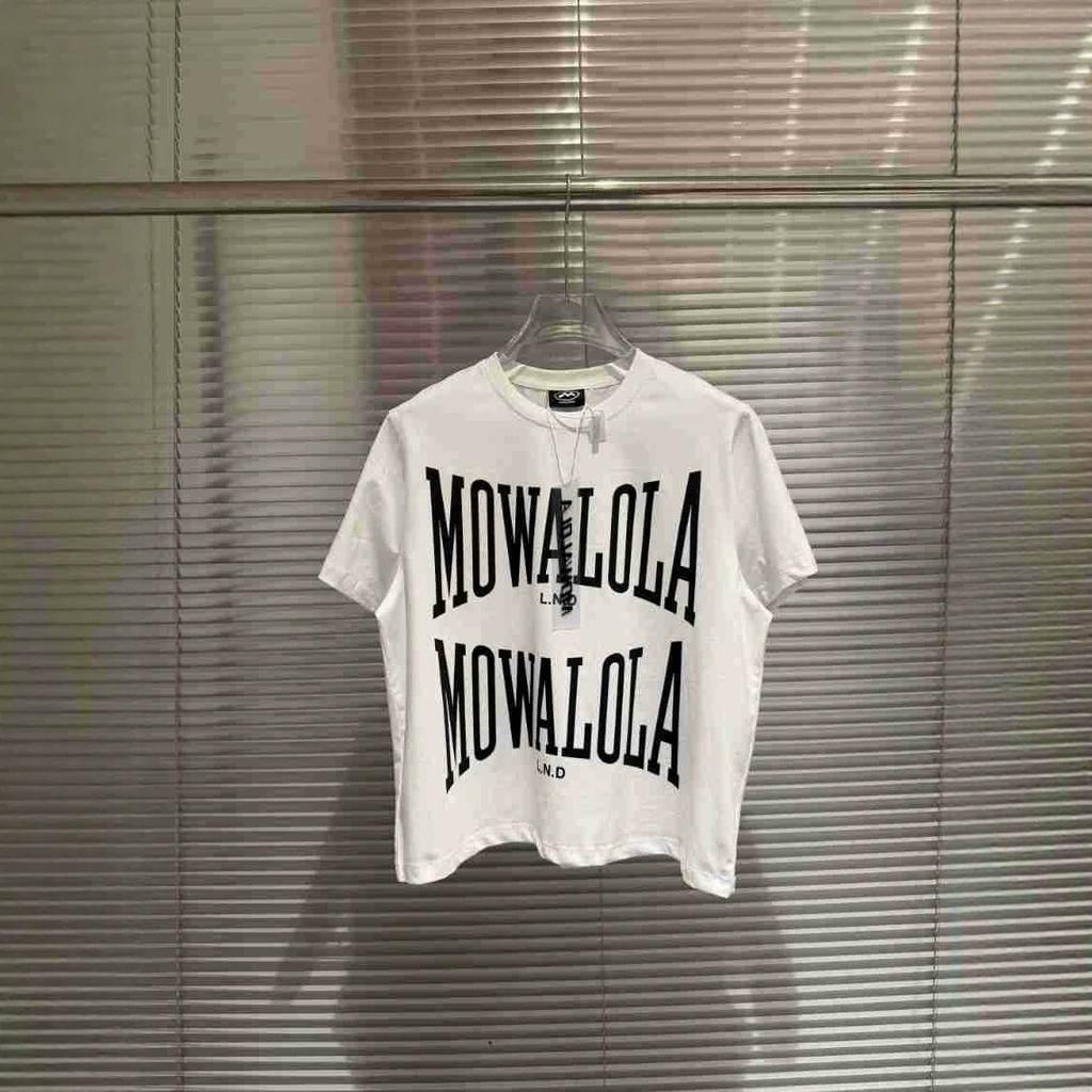 Mowalola White Double Sweat T-shirt slim opium yvl style visual department men and women the same style