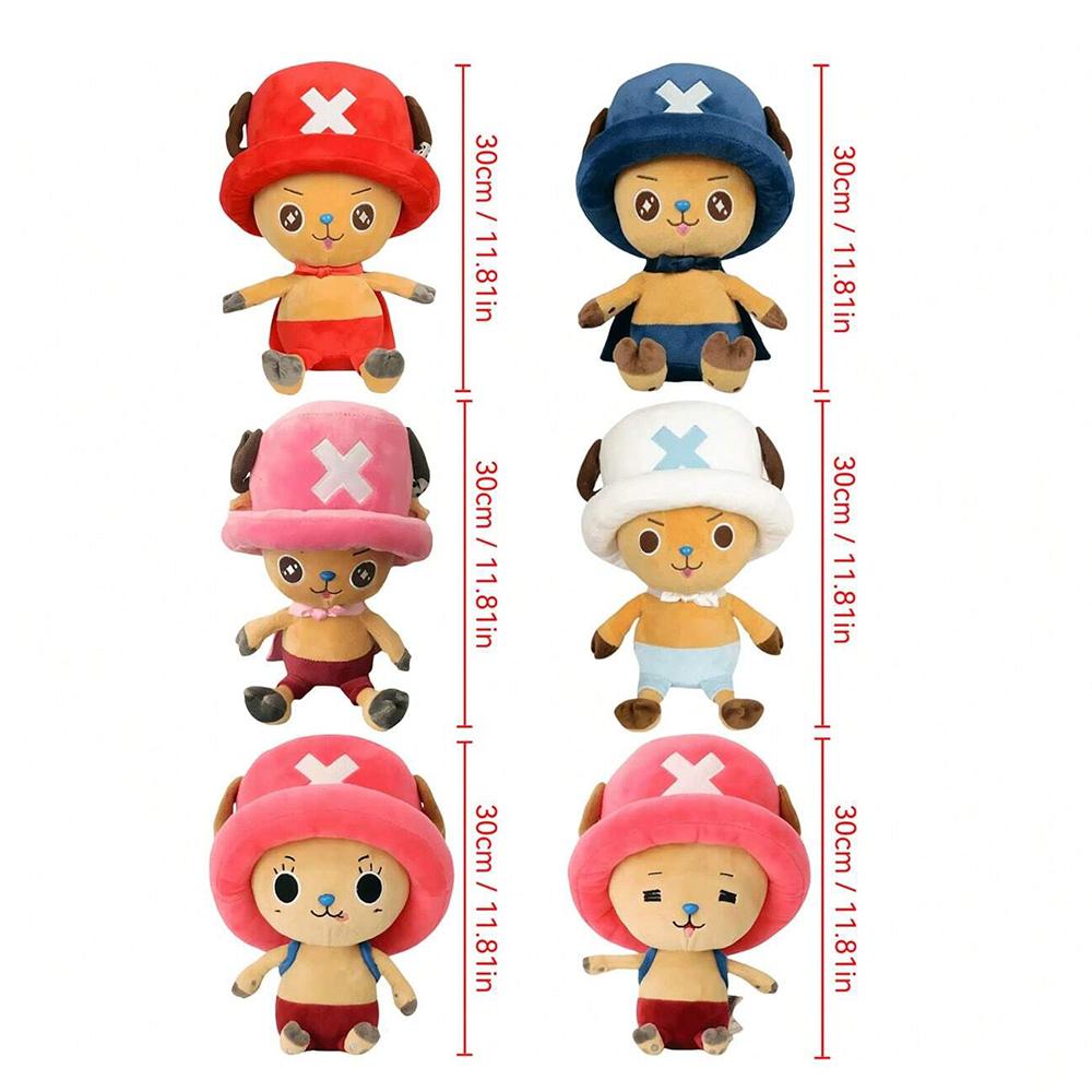 14-35cm/5.5-13.7inch Genuine ONE PIECE Stuffed Plush Toy Kawaii Plush Keychain Toy Tony Chopper Soft Stuffed Plush Doll Keychain