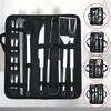 JUSTINLAU BBQ Grill Accessories Set Stainless Steel BBQ Utensil Kit with Bag Portable Outdoor Practical Grill Tools Utensils Kit