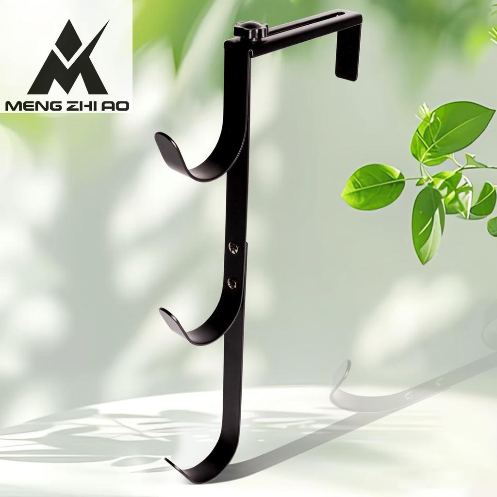 2 Pcs Adjustable Pool Pole Hanger with 6 Hooks Heavy Duty Fence Hook with Screws for Poles Swimming Pool Accessories Home Garden