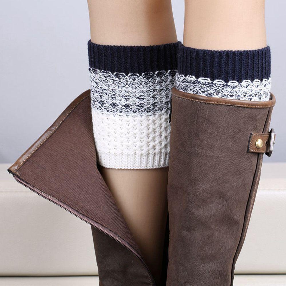 Fashion Winter Warm Toppers Leggings Crochet Knitted Boot Cuffs Socks Leg Warmers