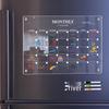 TYU370 July Magnetic Refrigerator Planning Board - Clear Acrylic Magnetic Memo Board